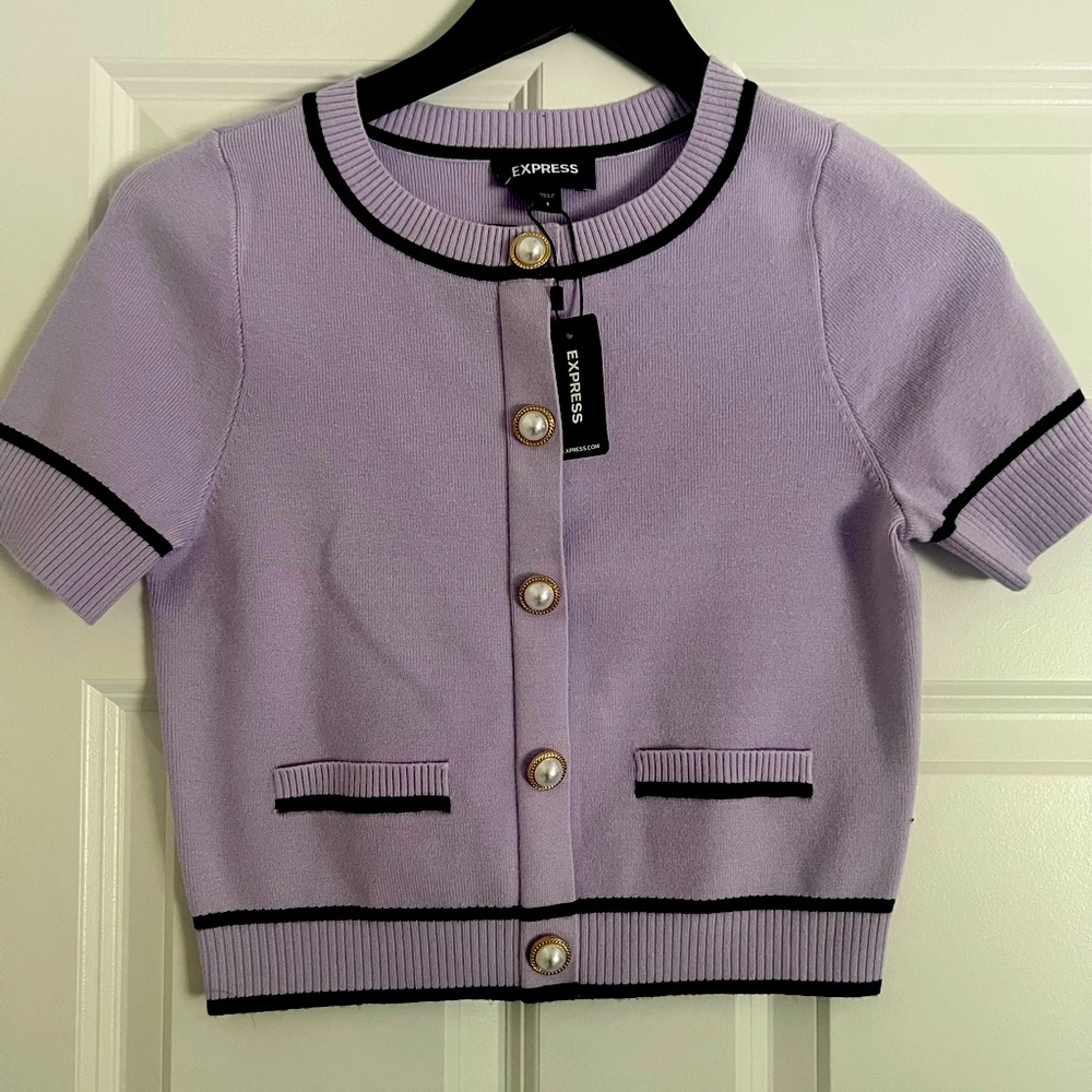 Express lavender sweater top.
